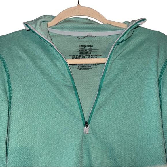 NWT PATAGONIA Capilene MidWeight Zip Neck Top Green Baselayer Long Sleeve Sz XS - Picture 5 of 12